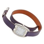 Hermes Cape Cod Tonneau Double Tour Watch, Stainless Steel, Leather Strap, Women's, White (CT1.210) - Image 4