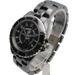Chanel Mademoiselle J12 La Pausa Ceramic Men's Watch, Black, Model H7609 - Image 2