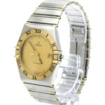 OMEGA Constellation 18K Gold Steel Quartz Mens Watch 396.1080 - Image 2