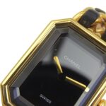 Chanel Premiere S Watch H0001 Gold Plated x Leather Black Quartz Analog Dial Ladies - Image 7