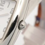 Hermes Cape Cod Tonneau Double Tour Watch, Stainless Steel, Leather Strap, Women's, White (CT1.210) - Image 7