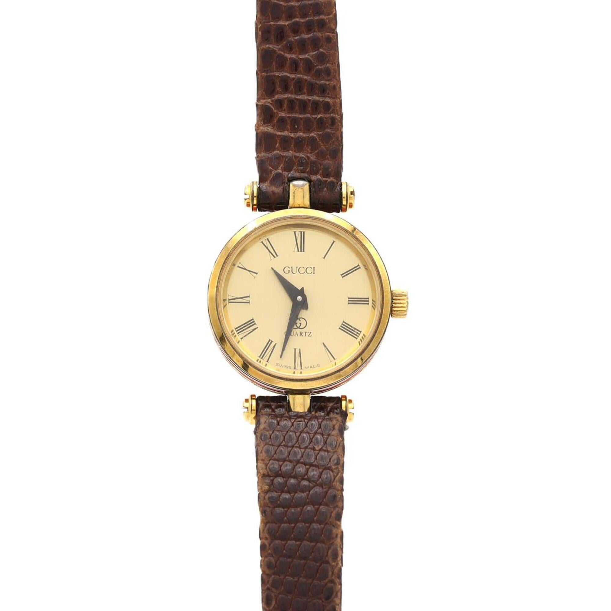 2000_24815850-f475-43f7-b615-eabe0d17ce3f.jpg Gucci Sherry Line GP Quartz Watch - Image 1