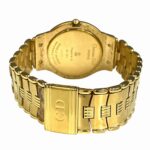 Christian Dior Moon Phase Triple Calendar Watch, Total Weight 70.6g, GP (Gold Plated) finish, Quartz movement, White dial, Item No. 61.271 - Image 6