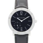 Bulgari BVLGARI Roma Finissimo Watch Stainless Steel Leather Men's Black BB41SXTRO