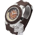 Bulgari BVLGARI Aluminum GMT Watch, Rubber Strap, Aluminum, Men's, Brown, BB40ATGMT - Image 2