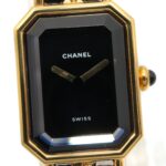 Chanel CHANEL PremiÃ¨re S Watch, Gold Plated (GP), Leather Strap, Women's, Black, H0001 - Image 3