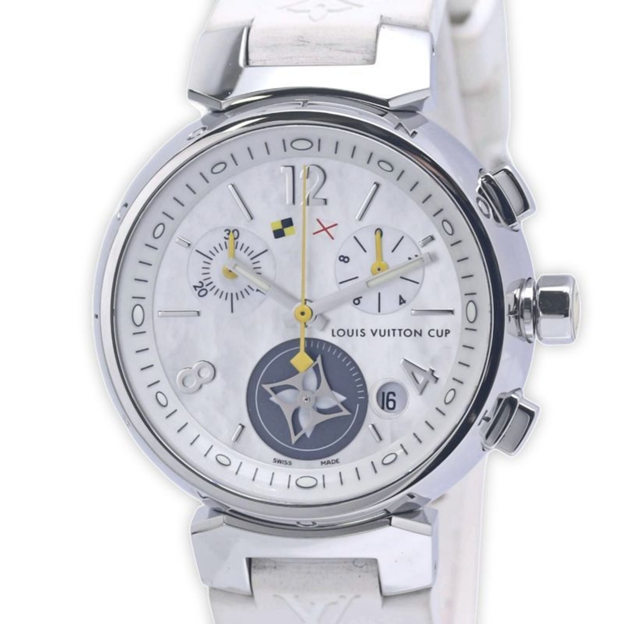 2000_263cf5b1-40ac-4348-9ed7-58c4a91603f0.jpg LOUIS VUITTON Tambour Lovely Cup MM Chronograph Q132C2 Women's Watch 40315 - Image 1