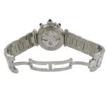 Cartier Pasha Chronograph Automatic Watch for Men, Stainless Steel (SS) W31030H3, Silver, with Open Caseback. - Image 4