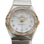 Omega Constellation Brushed 123.25.24.60.55.002 Wo Brand Name 12P Diamonds Mother-of-Pearl Quartz Movement Stainless Steel (SS) and Pink Gold (PG) - Image 2