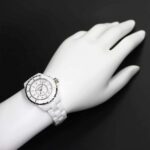 Chanel J12 33mm H2054 Ginza Boutique Limited Edition Wo 11P Pink Sapphire White Ceramic Quartz - Image 3