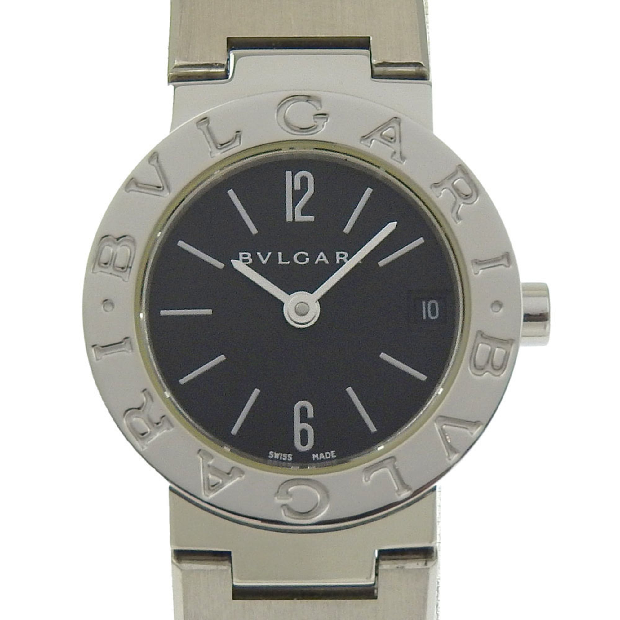 2000_274082be-4b9b-42c6-8215-e00faea8daee.jpg BVLGARI Watch BB23SS Stainless Steel Quartz Analog Display Black Dial Women's - Image 1
