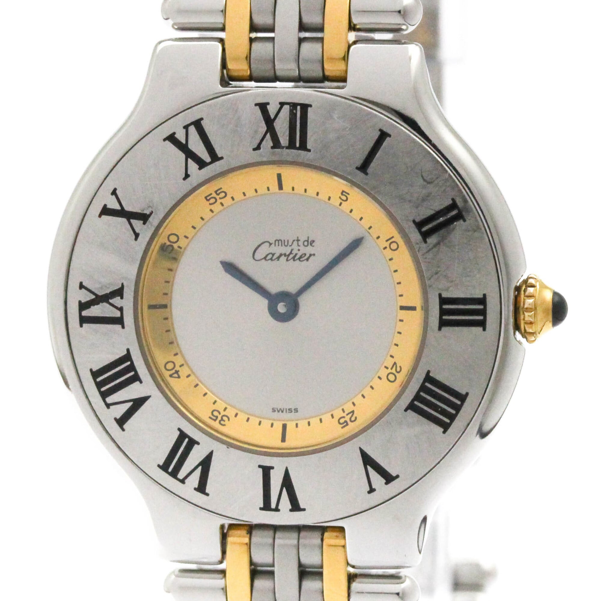 2000_27677dbe-d9c4-4ac0-8aff-b77f0ca52a87.jpg CARTIER Must 21 Gold Plated Steel Quartz W10074F4 - Image 1