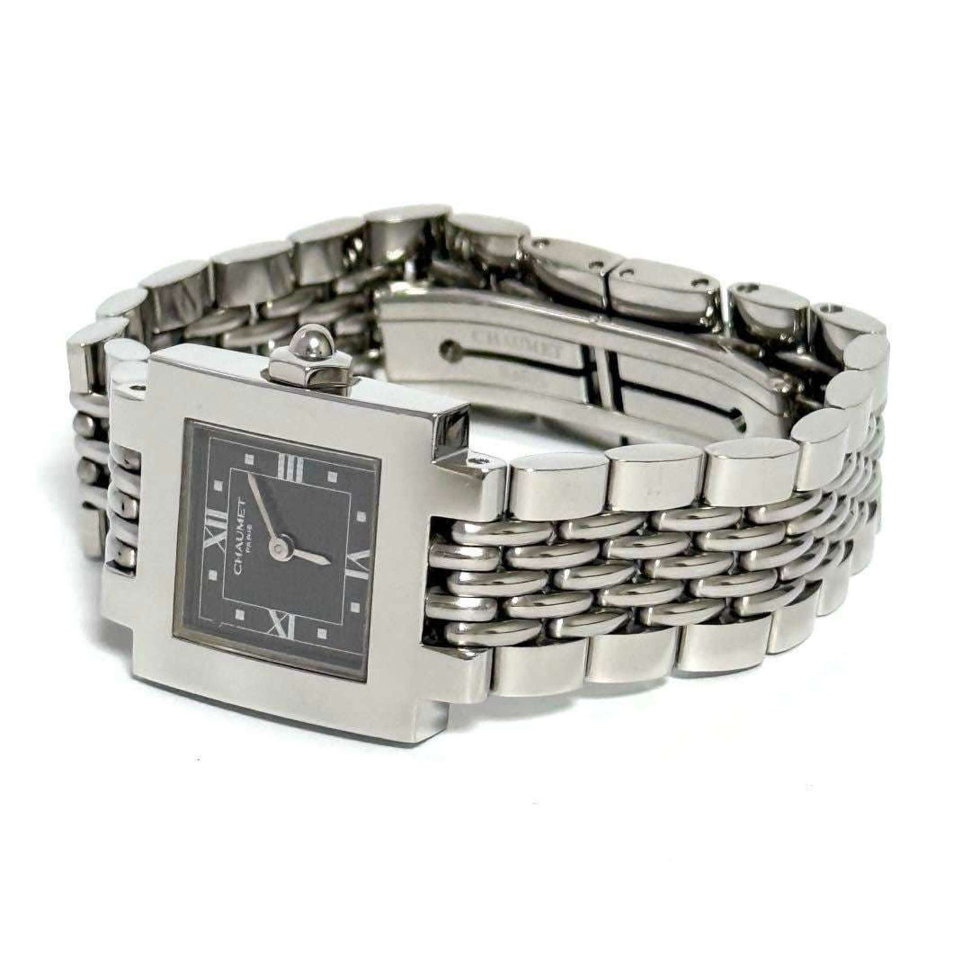 2000_27946606-1ff5-43b0-b8c1-220f4e6816ec.jpg Chaumet Ladies Watch Style Carre Stainless Steel Band Square - Image 1