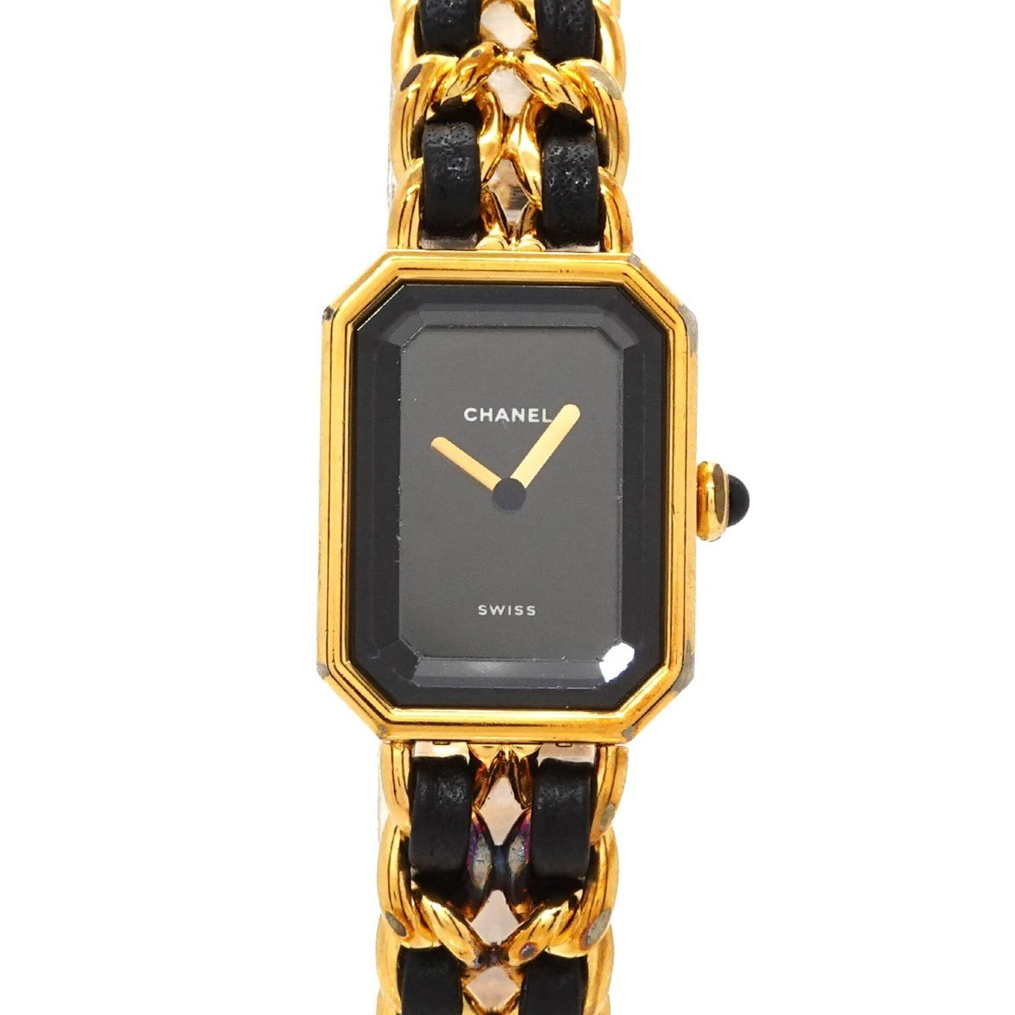 2000_28de7e5e-ff30-42a6-8911-68be5c407978.jpg Chanel Premiere Large Size H0001 Wo Black Gold Quartz - Image 1