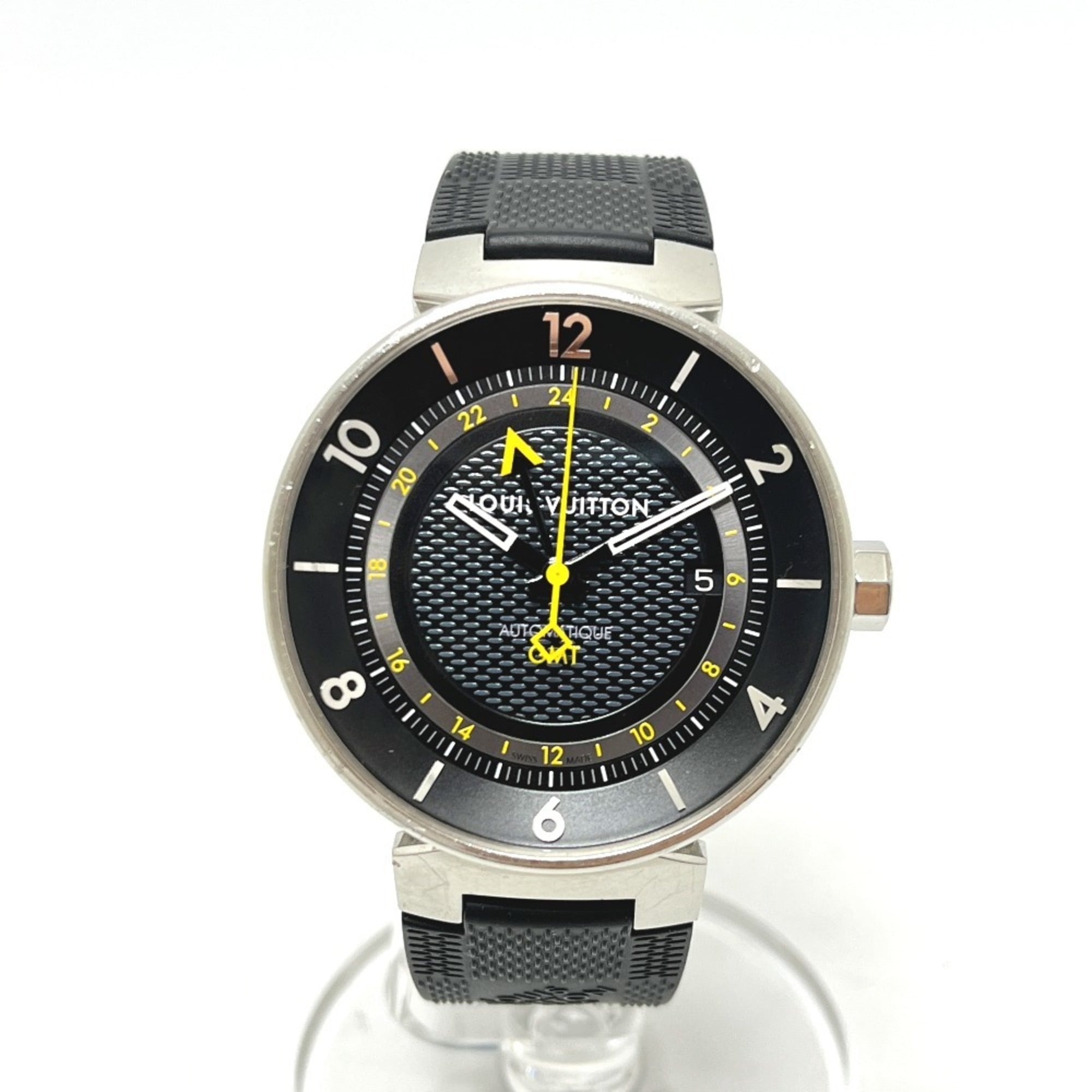 2000_2975d10f-fc9f-4e87-8e82-fdcceb16f060.jpg LOUIS VUITTON Q8D30 Tambour Moon GMT Automatic Stainless Steel Silver - Image 1