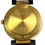 Gucci Interlocking Watch, Total Weight 41.2g, Stainless Steel, Genuine Leather Strap, Quartz Movement, Black Dial, 133.3 - Image 5
