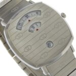 Gucci Grip Watch, 157.3mm, Stainless Steel, Quartz Movement, Analog Display, White Dial, Men's - Image 3