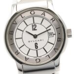 Bulgari BVLGARI Solo Tempo Watch, Stainless Steel, Women's, White (ST29S) - Image 3