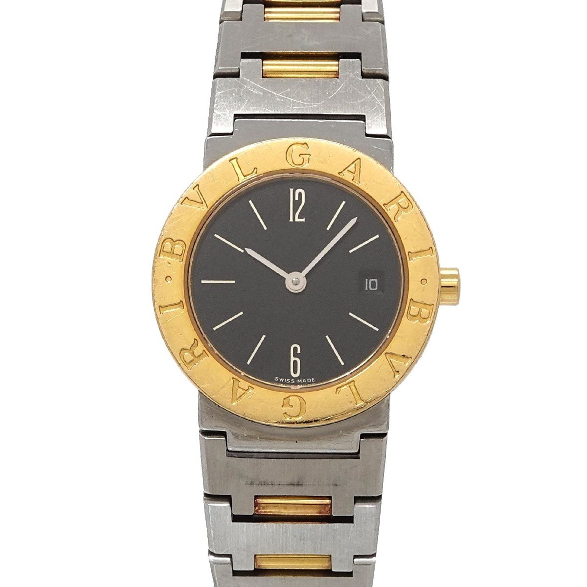 2000_2a0b346f-751b-4c28-b289-5a3cff8b8bf7.jpg BVLGARI BB26SGD Wo Date Black YG Yellow Gold Quartz - Image 1