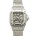 Cartier Santos Galbee SM W20066D6 Women's Watch Asia Limited Edition Gray Automatic