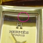 Hermes HERMES Wo Brand Kelly Quartz QZ GP Leather KE1.201 Gold Brown â—‹Y - Image 9