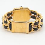 Chanel CHANEL PremiÃ¨re S Gold Plated (GP) Leather Strap Wo Black H0001 - Image 4