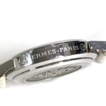 HERMES CL4.230 Clipper Nacle 12-Piece Diamond Wo with Leather Strap White Leather/Stainless Steel - Image 9