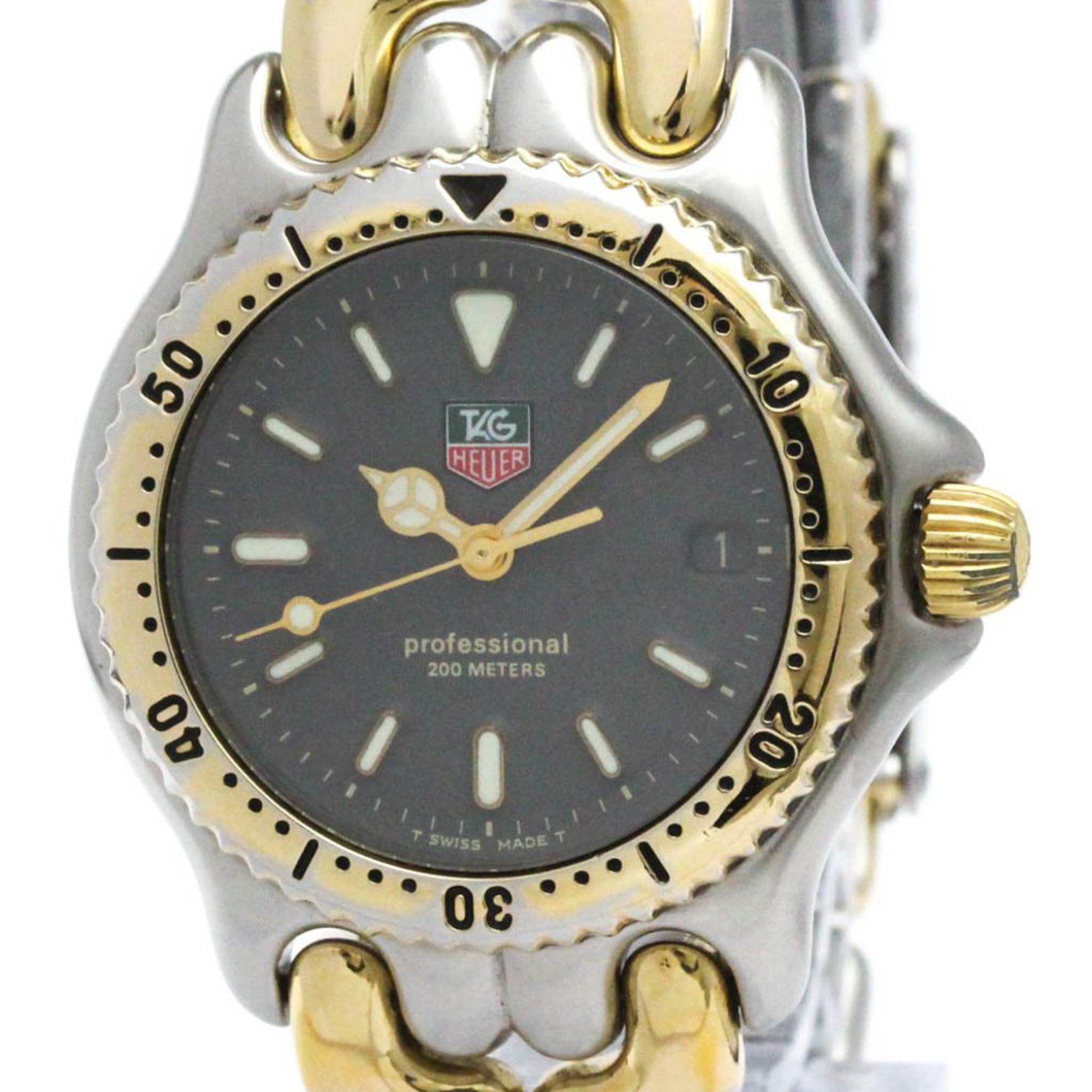 2000_2e6b7dde-9586-4c23-92c0-11802bc6b68b.jpg TAG HEUER Sel Professional 200M Gold Plated Steel Unisex Watch S95.213 - Image 1