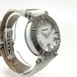 TIFFANY & Co. Z1300.11.11A20A41A White Ceramic Atlas Quartz Date with Stainless Steel and Leather Strap Silver - Image 4
