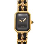 Chanel Premiere H0001 Women's Watch, Size M, Black & Gold, Quartz Movement.
