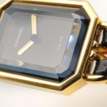 Chanel CHANEL PremiÃ¨re M Wristwatch, Gold Plated (GP), Leather Strap, Women's, Black, H0001 - Image 9