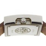 HermÃ¨s BE1.110 Women's Stainless Steel and Leather Strap Watch, 2002, Quartz Movement, Analog Display, White Dial - Image 5