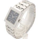 Bulgari BVLGARI Quadrato Watch, Stainless Steel, Women's, Black, SQ22SS - Image 2