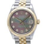ROLEX Datejust 31 10P Diamond Black Shell 278273NG Random Serial Number Women's Watch SSx18K Yellow Gold 40460 - Image 2