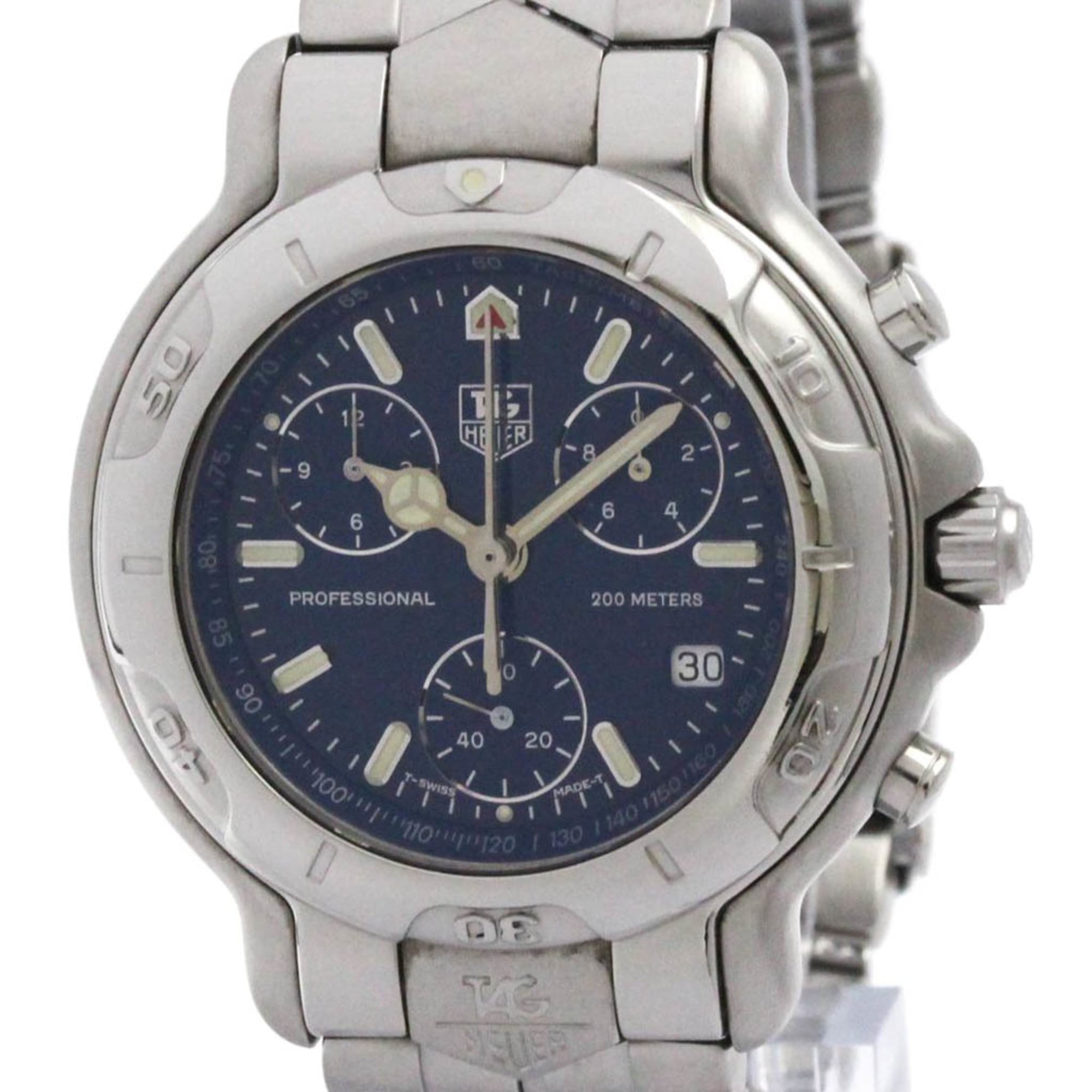 2000_3231251d-1b47-4bbe-be81-81d6d5837ec7.jpg TAG HEUER 6000 Chronogragh Steel Quartz Mens Watch CH1111 - Image 1