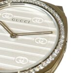 Gucci 25H Watch, Total Weight 57g, Stainless Steel, Quartz Movement, Silver Dial, YA163401 - Image 4