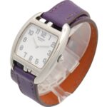 Hermes Cape Cod Tonneau Double Tour Watch, Stainless Steel, Leather Strap, Women's, White (CT1.210) - Image 2