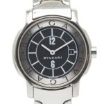 Bvlgari Solotempo ST29S Quartz Watch with Black Dial and Stainless Steel, Women's