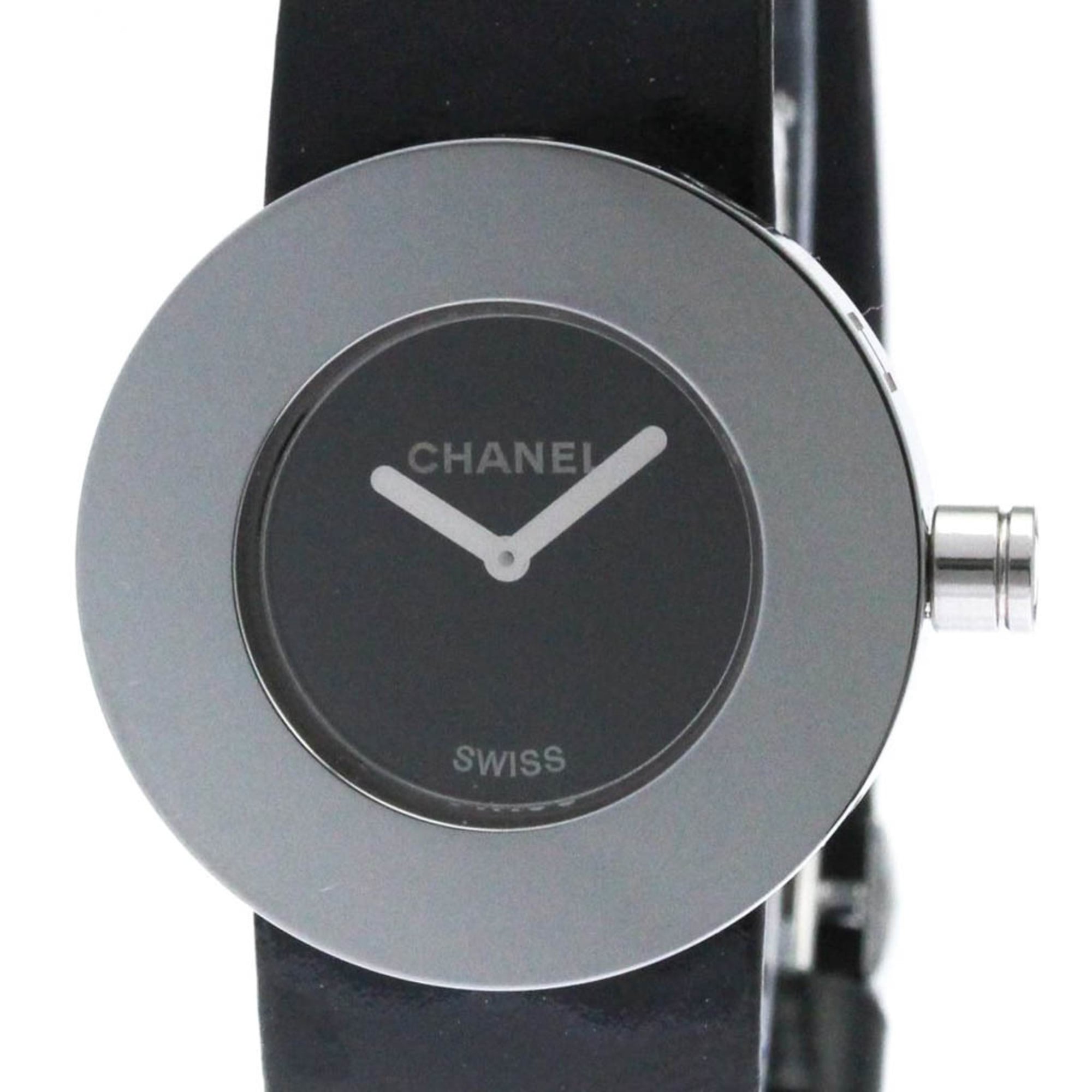 2000_36101ac6-8881-4333-82ed-a1cd7df0f963.jpg CHANEL La Ronde Steel Leather Quartz Ladies Watch H0579 - Image 1