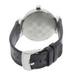 Louis Vuitton Tambour GM Watch QA073 Stainless Steel x Monogram Eclipse Canvas Quartz Analog Display Black Dial Men's - Image 5
