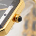 Chanel CHANEL PremiÃ¨re S Watch, Gold Plated (GP), Leather Strap, Women's, Black, H0001 - Image 7