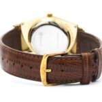 HAMILTON Ventura Gold Plated Leather Quartz Mens 6250 - Image 5