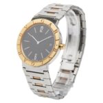 BVLGARI Men's Watch BB33SGD Quartz Black Dial Stainless Steel Yellow Gold Two-Tone - Image 2