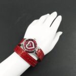 Louis Vuitton Tambour Heart Pomme d'Amour Q1314 Women's Watch 12P Diamond Red Quartz - Image 3