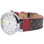 LOUIS VUITTON Tambour MM Rainbow Colored Stones QA159Z Women's Watch 40091 - Image 2