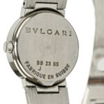 BVLGARI Watch BB23SS Quartz Black Dial Stainless Steel Women's - Image 5