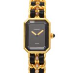 Chanel Premiere Large Size H0001 Women's Watch Black Gold Quartz