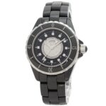 CHANEL H2122 J12 33mm Center Diamond Ceramic/Ceramic Women's Watch