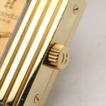 Hermes Kelly Gold Plated Leather Strap Ladies' Champagne Color KE1.201 - Image 7