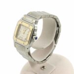 Cartier Santos Galbee SM Two-Tone W20045C4 20th Anniversary Limited Edition Ladies' Date Silver GuillochÃ© Yellow Gold Automatic Movement. - Image 2